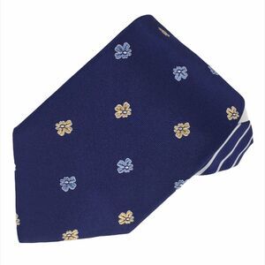 Tommy Hilfiger Flower Tie Blue Yellow Silver